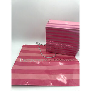 2- Vintage Victoria’s Secret Shopping Gift Bags And Box